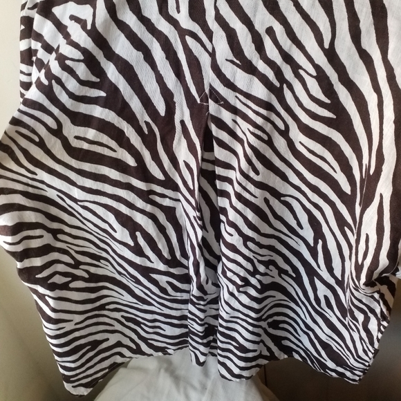 Charter Club 100% Linen Luxury Zebra Print Blouse XL - Picture 8 of 13